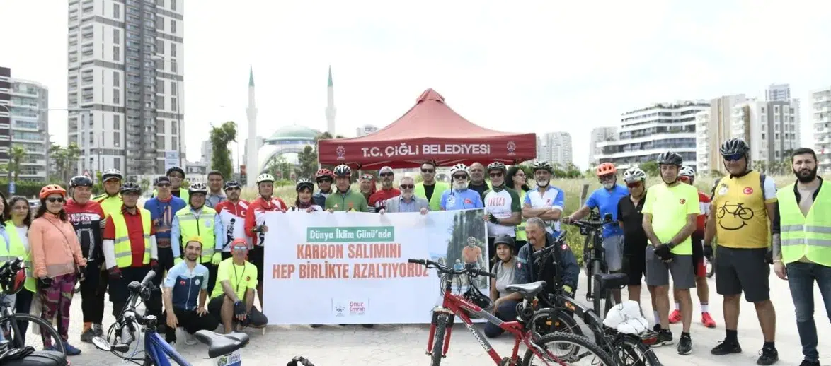 Çiğli’de İklim Mesajı: Bisiklet Turu ve Çevre Temizliği