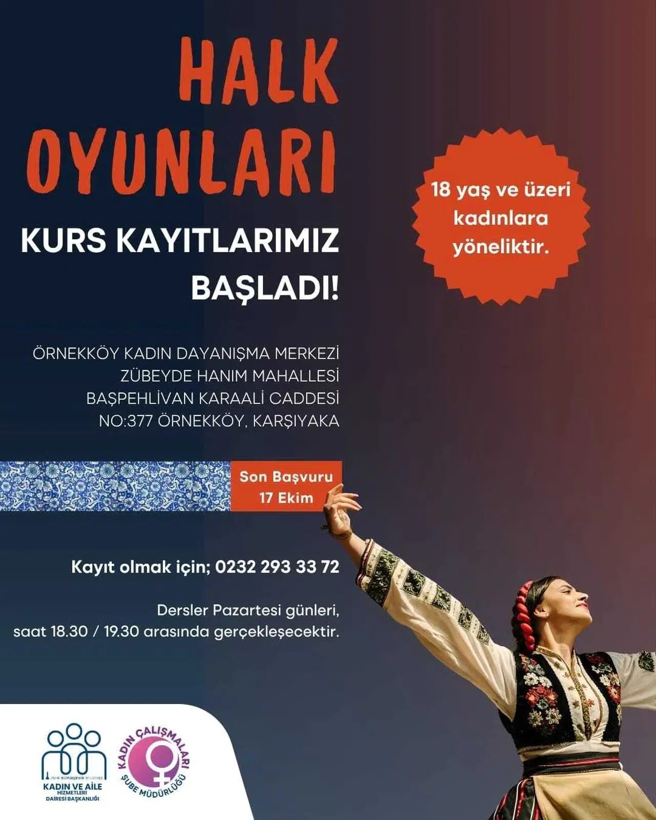 Kadınlara özel halk oyunları kursu başlıyor