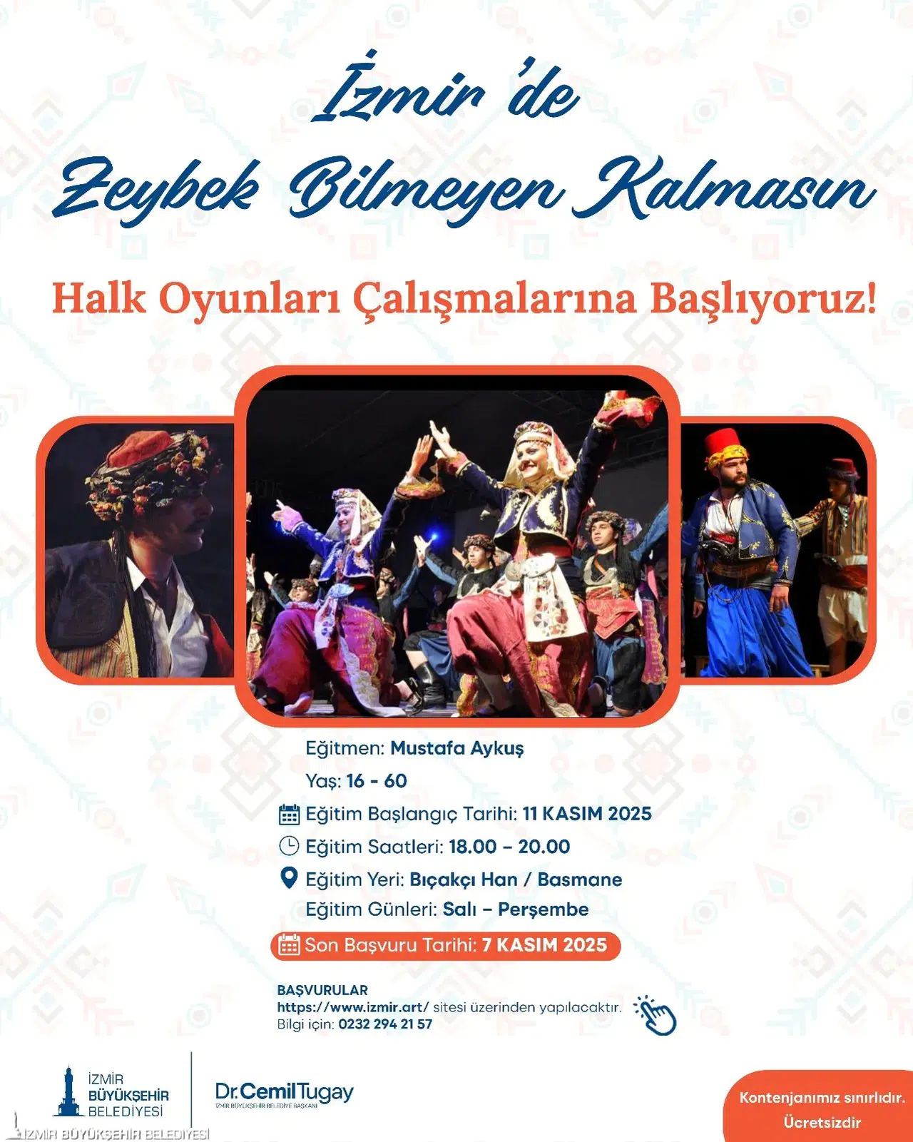 İzmirliler halk oyunları eğitimlerinde buluşuyor