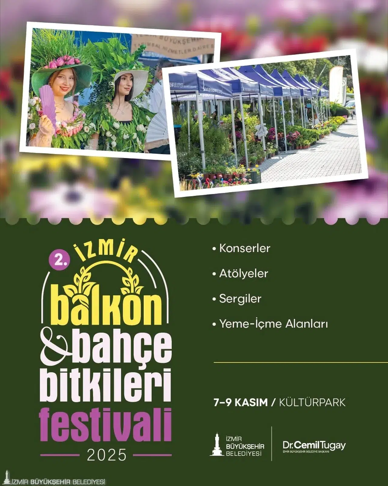 2 İzmir Balkon ve Bahçe Bitkileri Festivali 7 Kasım’da başlıyor