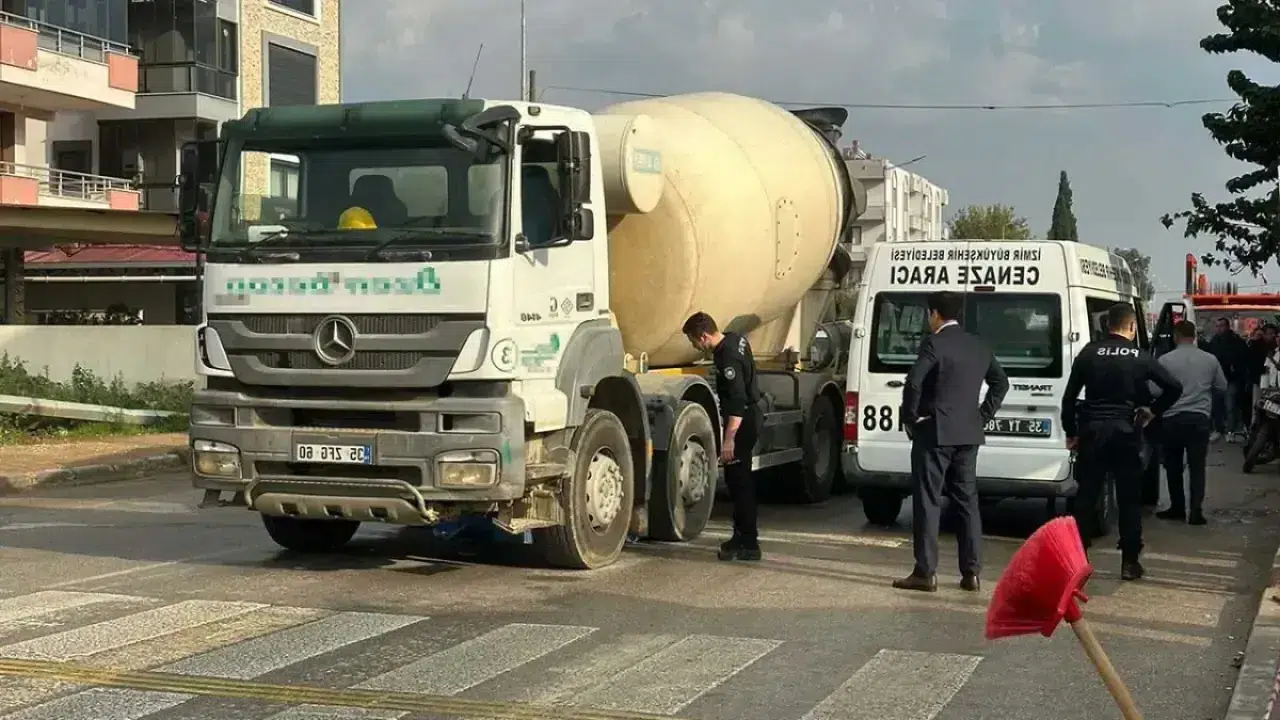 İzmir'de beton mikserinin çarptığı kadın hayatını kaybetti, torun yaralandı