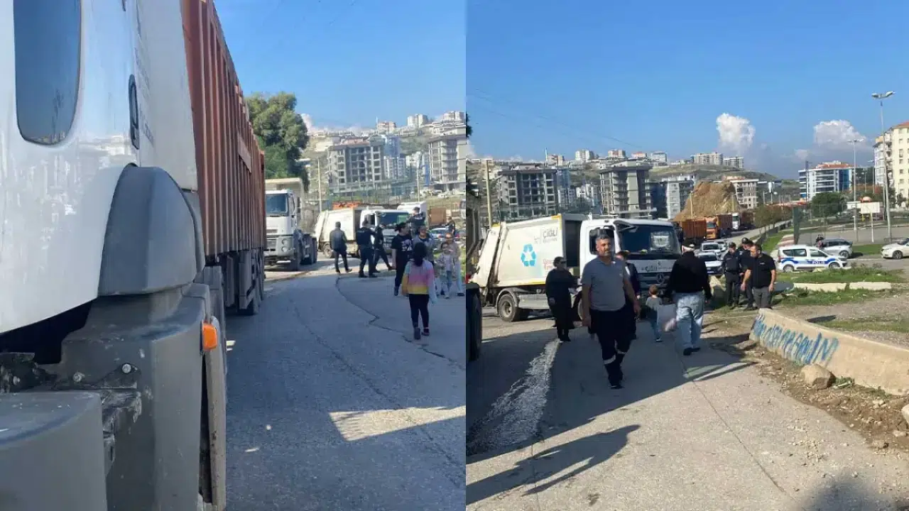 Büyükşehir ile Çiğli arasında çöp krizi: Kamyonlar Harmandalı'na girişi kapattı
