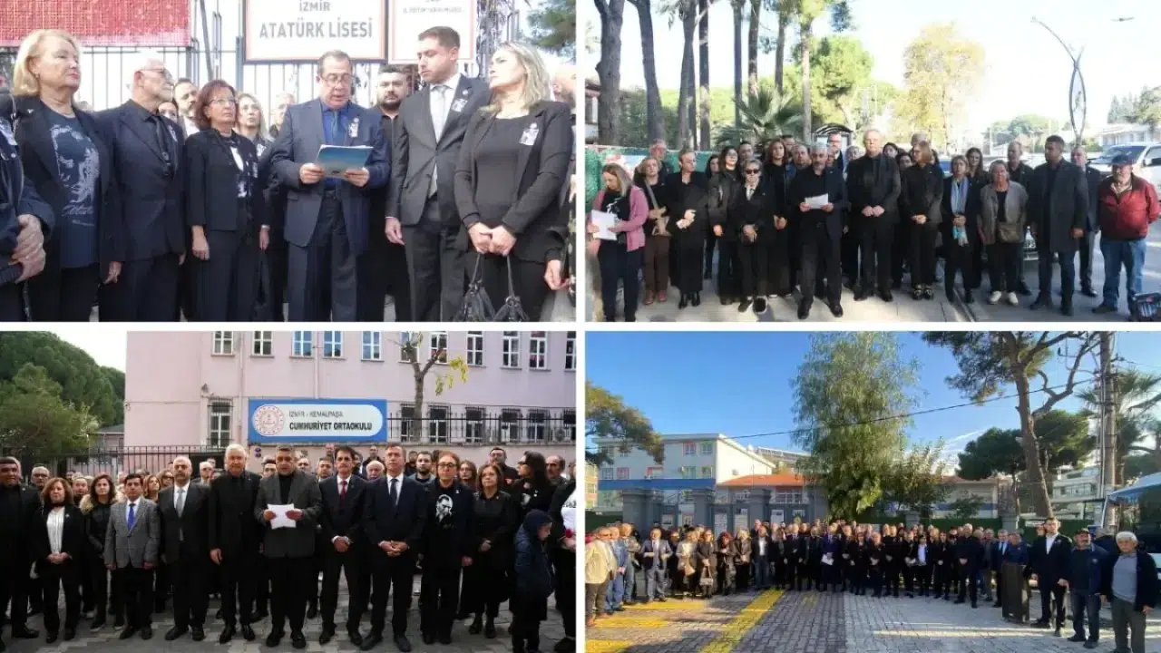 CHP İzmir'de 10 Kasım’da Atatürk için okul önlerinde MEB'e tepki gösterdi.