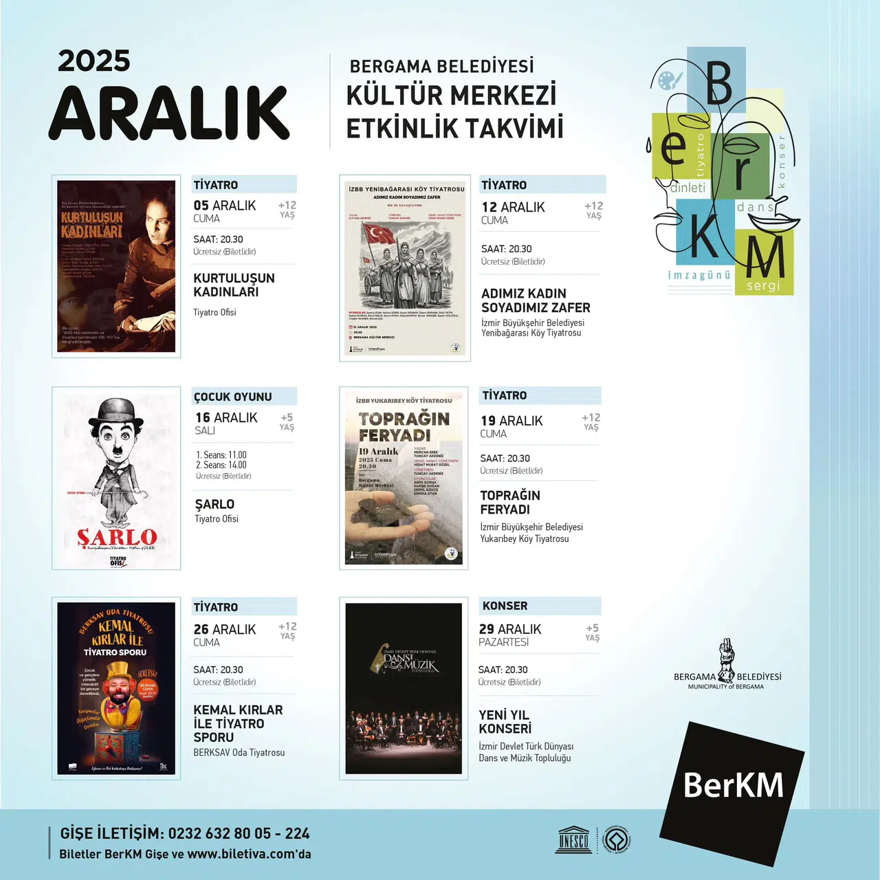 Bergama Belediyesi Kültür Merkezi'nde Aralık Ayı Dopdolu Geçecek