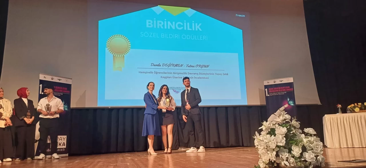 Egeli genç araştırmacıya birincilik ödülü