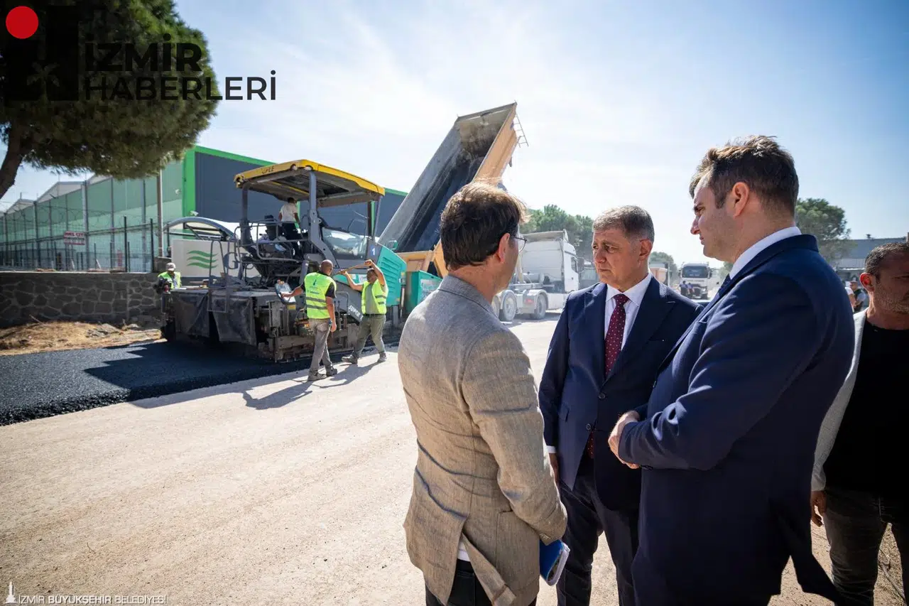 Aliağa’nın sanayi yoluna iki kilometrelik asfalt