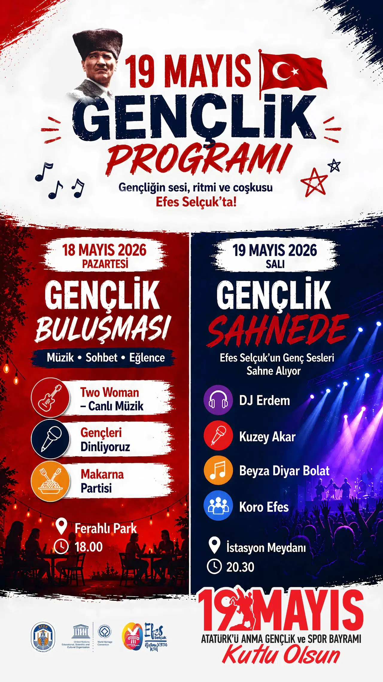 Efes Selçuk’ta 19 Mayıs coşkusu gençlik programıyla yaşanacak