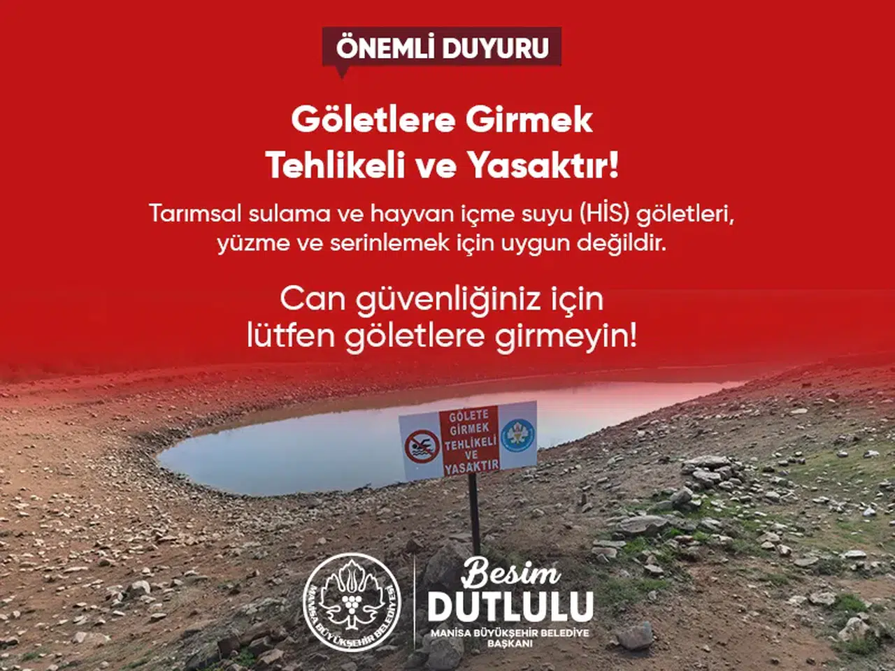 Manisa'da serinleme sevdası faciaya dönüşebilir: Göletlere girmek kesinlikle yasak
