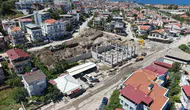 Dikili’nin yeni itfaiye binası hızla yükseliyor