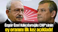 Özgür Özel Kılıçdaroğlu CHP'sinin oy oranını ilk kez açıkladı!