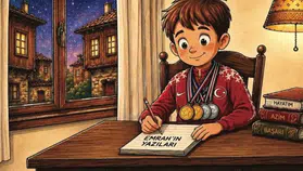 Minik şampiyonun kaleminden ilk eser: Madalyadan Kitaba