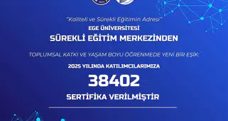 EGESEM bir yılda  38 bin 402 kişiye sertifika verdi