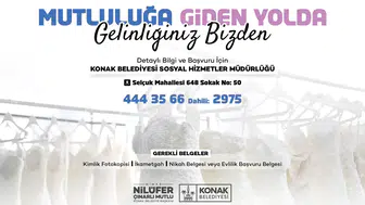 Konak’tan mutluluk yolundaki çiftlere gelinlik desteği