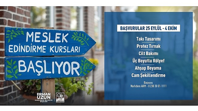 Narlıdere'de meslek edindirme kursları başlıyor: Son başvuru 4 Ekim
