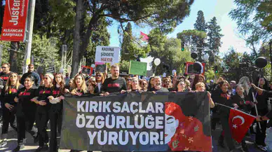 Kırık saçlar özgürlüğe Buca'da yürüdü