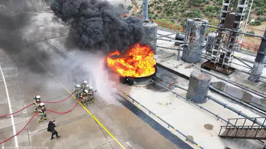 Yangın ve deprem tatbikatında o anlar yeniden yaşandı