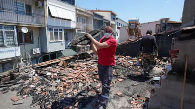 Gaziemir Belediyesi’nden yangında zarar gören evlere yardım eli