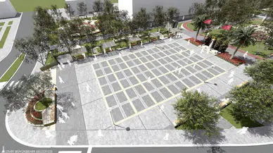 Kınık Cumhuriyet Meydanı yeni çehresine kavuşuyor