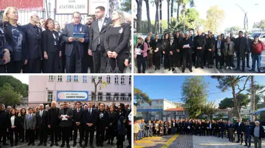 CHP İzmir'de 10 Kasım’da Atatürk için okul önlerinde MEB'e tepki gösterdi.