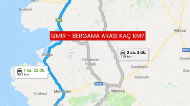İzmir - Bergama Arası Kaç km?