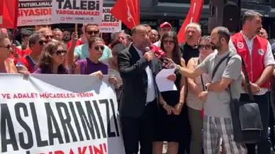 İzmir'de sendika yöneticilerine yönelik tutuklamalar protesto edildi