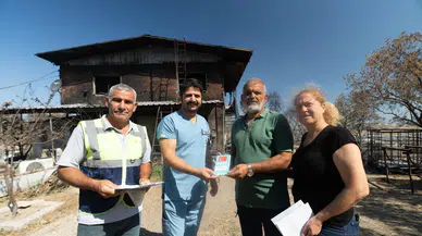 Yangından kurtarılan Kaptan’a sıcak yuva