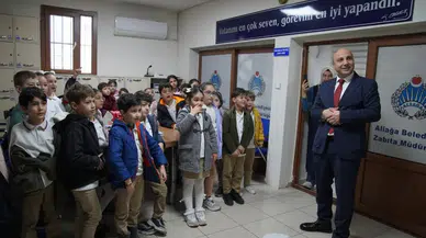 Aliağa Belediyesi Zabıta Müdürlüğü Minik Misafirlerini Ağırladı