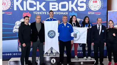 EÜ öğrencisi Elif Ceren Şanlı, Kick Boks’ta Türkiye Şampiyonu oldu