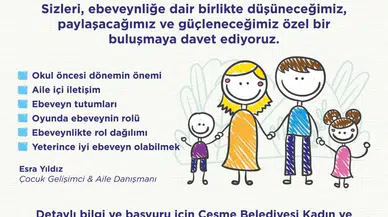Çeşme Belediyesi’nden ebeveynlere destekleyici atölye
