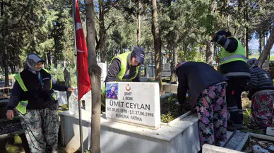 Yoğun Yağışların Ardından Şehitliklerde Hummalı Çalışma