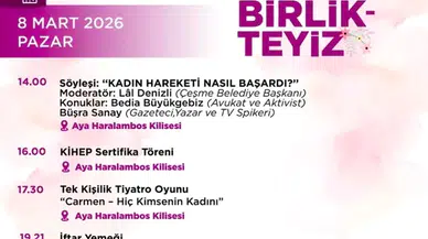 Çeşme’de 8 Mart Dünya Kadınlar Günü iki gün boyunca etkinliklerle kutlanacak