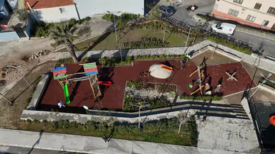 Konak’ın göz bebeği Narin Parkı’na yağmur bahçesi