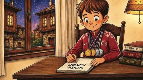 Minik şampiyonun kaleminden ilk eser: Madalyadan Kitaba