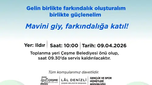 Otizm farkındalık yürüyüşü Çeşme’de düzenleniyor