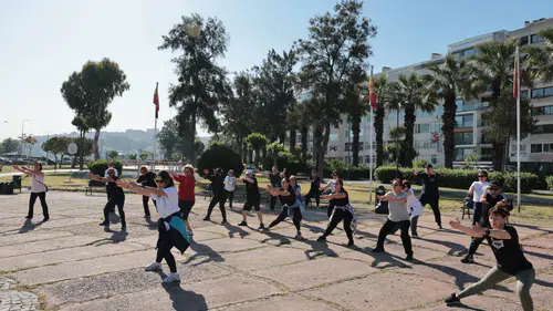 Konaklılar açık havada sporu çok sevdi