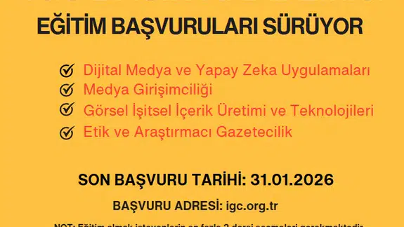 İGC BASIN AKADEMİSİ’NDE YÜZ YÜZE ÜCRETSİZ EĞİTİMLERE BAŞVURULAR SÜRÜYOR