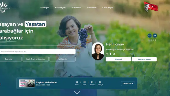 Karabağlar Belediyesi’nin Yeni Web Sitesi Hizmete Açıldı