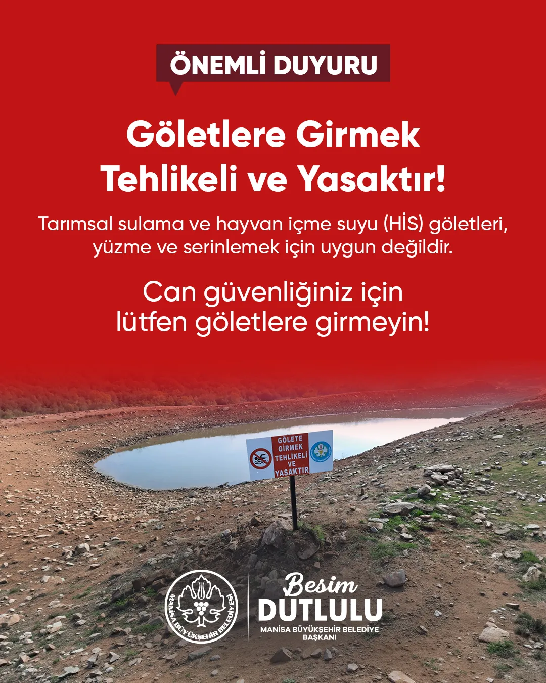 Manisa'da serinleme sevdası faciaya dönüşebilir: Göletlere girmek kesinlikle yasak