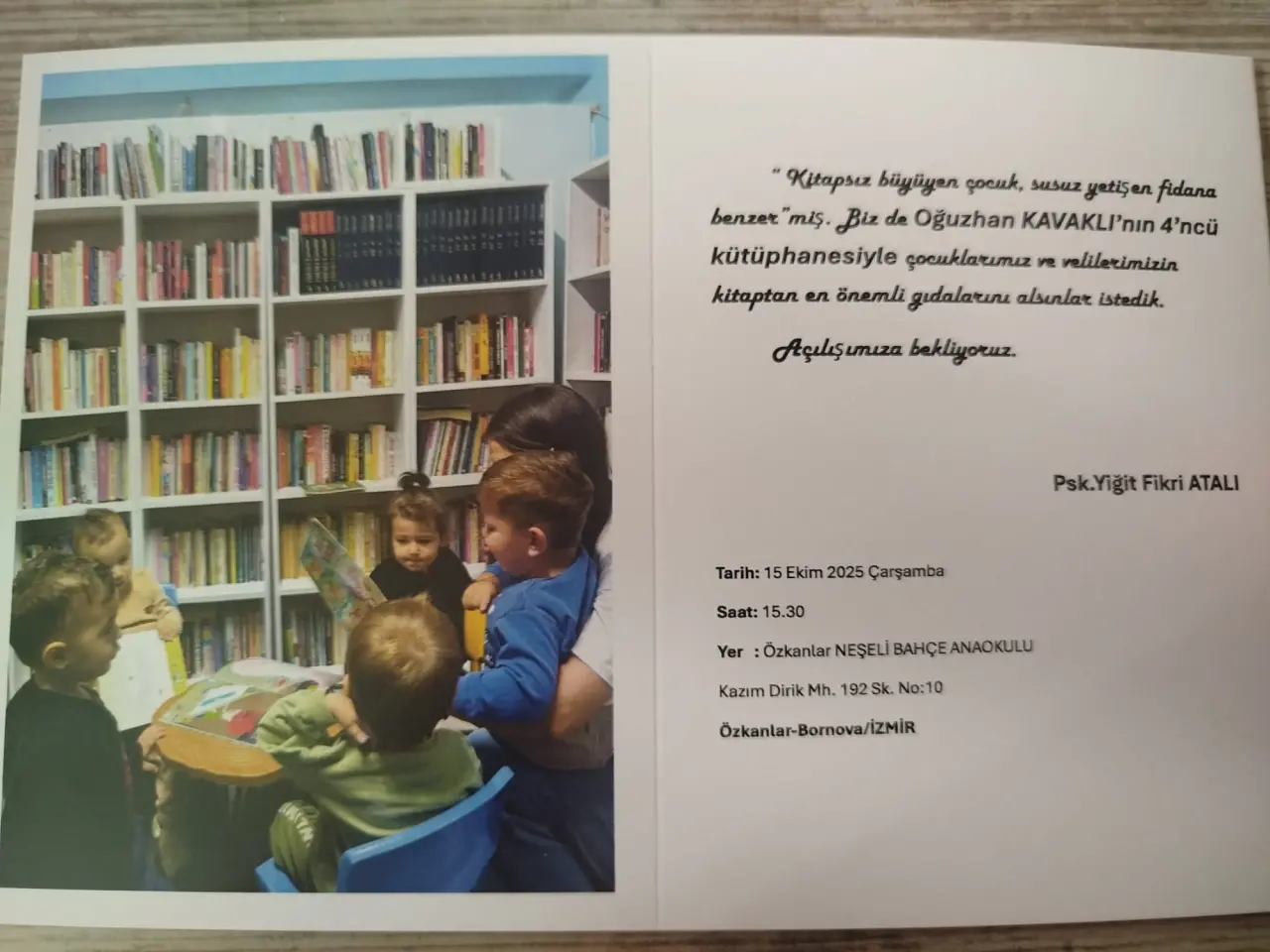 Ege Üniversitesi İletişim Fakültesi emekli öğretim üyesi, Ege Ajans’ın kurucusu Gazeteci Dr. Öğretim Üyesi Oğuzhan Kavaklı’nın adının verildiği dördüncü kütüphane açılıyor.
