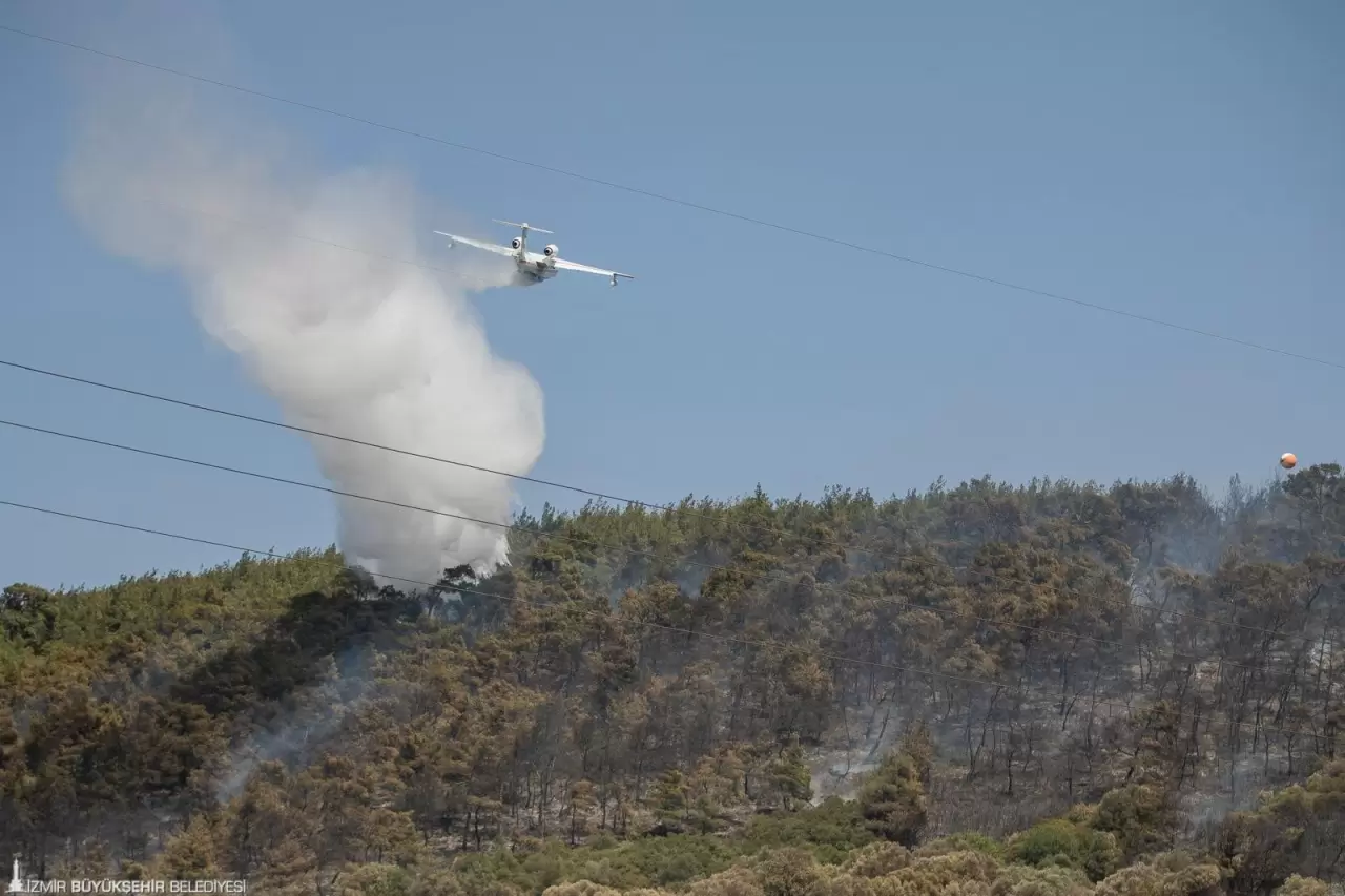 İzmir Büyükşehir Belediye Başkanı Dr. Cemil Tugay, Foça Yeniköy Mahallesi'nde öğlen saatlerinde çıkan orman yangını bölgesine giderek incelemede bulundu. Başkan Tugay, yangınların çıkmaması için yurttaşları dikkatli davranmaya çağırdı. 