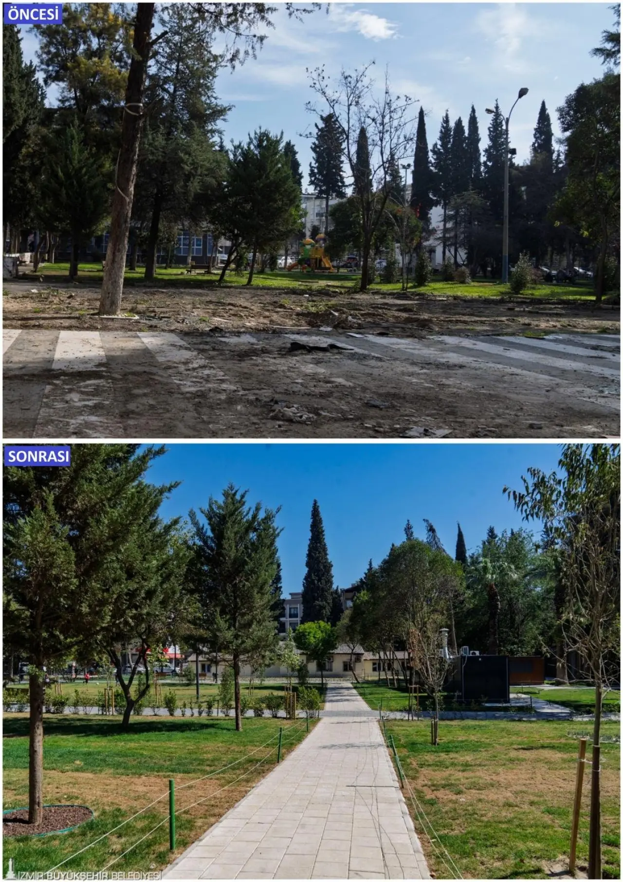 İzmir Büyükşehir Belediyesi, Buca Özmen Caddesi üzerinde yer alan Fırat Yılmaz Çakıroğlu parkını adeta baştan yarattı.